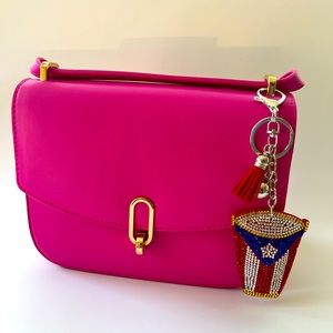Puerto Rico flag purse keychain crystals rhinestones